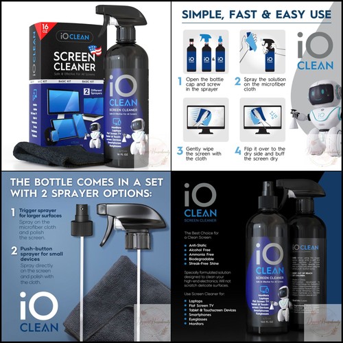 Clean screen cleaner spray - io,